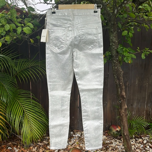 MOTHER High Waisted Looker Ankle Silver Linings size 27 - Picture 4 of 15